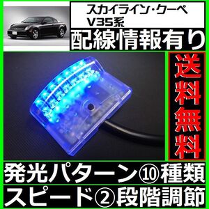 スカイライン・クーペ V35■ドアロック連動、LEDスキャナー青 純正キーレス装備車 汎用 7連 10×2パターン 加藤電機よりお薦め SCANNERS