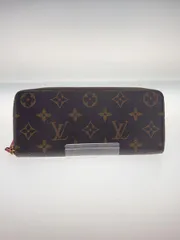 LOUIS VUITTON ポルト・フォイユ・クレマンス_モノグラム・キャンバス_BRW_フューシャ PVC ブラウン 総柄 レディース