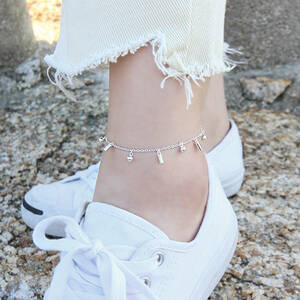 【新品】DAN-25 アンクレット シルバー925 Silver925 anklet ジュエリー ootd code コーデペア 重ね付け SILVER GOLD シルバーアクセ 5/25