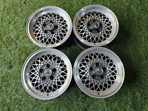 ★希少！旧車 MELBER PCD 112 BENZ AMG BBS 15 Inch 7J +24 ハブ約 66.6㎜ 4本セット! 中古 旧車 コンパクトカー USDM JDM Benz !