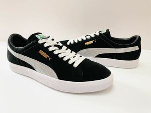 極美品!! 限定 名作 PUMA SUEDE プーマ スエード ブラック シルバー 黒 × 銀 us 10 JP 28 レアカラー