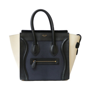 CELINE セリーヌ ハンドバッグ ラゲージ　マイクロ レザー マルチカラー マルチカラー 中古