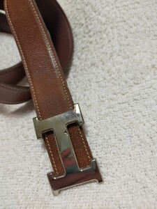 エルメス　HERMES　リバーシブル　メンズ　バックル　ベルト　ブラウン　レディース　