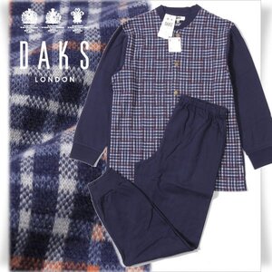 新品1円～★定価1.9万 DAKS LONDON ダックス ロンドン 日本製 メンズ 秋冬 長袖 長ズボン パジャマ M ルームウェア 部屋着 ◆3985◆