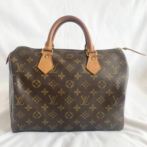 良品◎ LOUIS VUITTON ルイヴィトン スピーディ30 ミニボストンバッグ モノグラム 鍵2本付き 南京錠 パドロック