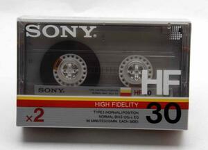 ※ 新品 2本組 2本 80年代 定型外郵便OK ソニー SONY カセットテープ HF 30分 Sa2624L2