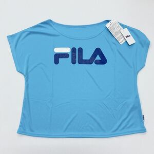 新品14537 FILAフィラ　Sサイズ　水色ライトブルー半袖Tシャツ水着　ラッシュガード　日焼け防止　スポーツランニング運動海海水浴プール