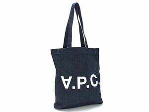 1円 ■美品■ A.P.C. アーペーセー デニム トートバッグ ショルダーバッグ 斜め掛けかばん メンズ レディース カーキ系 FH0649