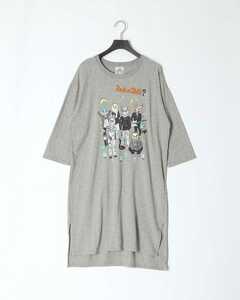 スカラー　ScoLar　謎のバンド柄　Tシャツワンピース　ワンピース　新品　未使用