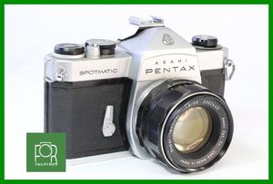 【同梱歓迎】実用■ペンタックス PENTAX SPOTMATIC ボディ+Super-Takumar 55mm F1.8 M42■シャッター全速完動・露出計不良■5412