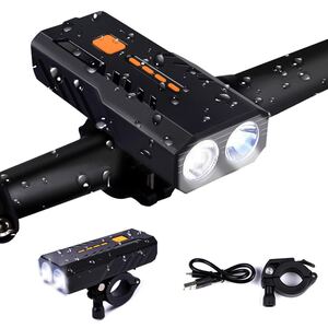 自転車ライト LEDライト 1200ルーメン LEDヘッドライト USB充電式 高輝度IP65防水 ロングライド 自転車用シートクランプ付き 3段階モード