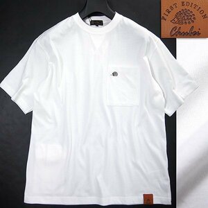 新品 チュウベイ 24SS コットン 刺繍ポケット 半袖 カットソー LL 白 【CH1442093_07】 CHUBEI 春夏 メンズ Tシャツ 丸首 ネームタグ