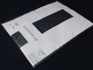 即決新品!BURBERRY×フクスケ美脚ストッキングM~L【高島屋百貨店購入】英国バーバリー×福助㈱パンスト黒ファンシーダイヤ☆滑らかな肌触り