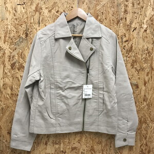 未使用GIORDANO ライダースジャケット アイボリー Mサイズ [jgg]