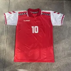 90s Hummel サッカーシャツ ユニフォーム 古着 y2k デンマーク