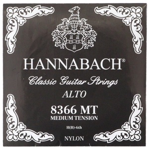 ハナバッハ クラシックギター弦 バラ弦 6弦 1本 HANNABACH ミディアムテンション Alto 8366MT BLACK 黒 ブラック ギター弦 クラギ弦