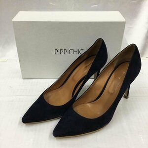 PIPPICHIC 表記無し ピッピシック パンプス パンプス スエードポインテッドパンプス 箱有 38 Pumps 紺 / ネイビー / 10104493