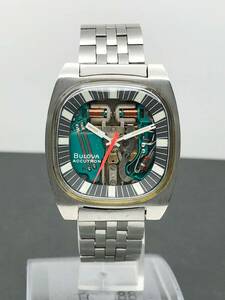 【有償修理保証付/稼働品 WORKING/動画あり】BULOVA ACCUTRON Spaceview/ブローバ アキュトロン スペースビュー/スケルトン/音叉/214/M9