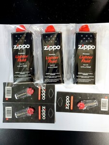 新品未使用　ZIPPO　ジッポーオイル　小缶　133ml　3本+フリント(着火石)3本セット