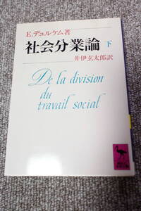 社会分業論(下) (講談社学術文庫) デュルケム