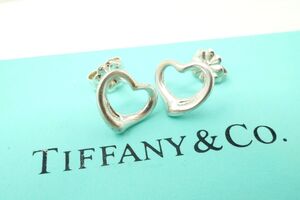 ティファニー オープンハート ピアス SV925 エルサペレッティ アクセサリー 銀 シルバー TIFFANY&Co. 0455j