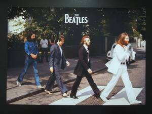 A4 額付き ポスター Beatles ビートルズ John Lennon Paul McCartney 写真 George Harrison Ringo Starr アビイロード Abbey Road