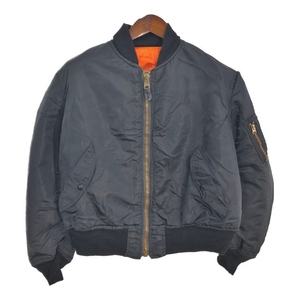 90年代 USA製 ALPHA INDUSTRIES アルファ インダストリーズ MA-1 フライトジャケット ミリタリー (メンズ LARGE) 中古 古着 R1394