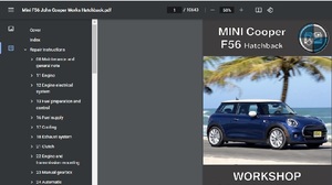 MINI F56 JCW ジョンクーパーワークス 整備書 (Cooper CooperS One など他のグレードも選択可能