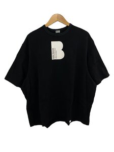 kolor / BEACON◆22AW/度詰天竺カットソー/Tシャツ/1/コットン/BLK/プリント/22WBM-T07236