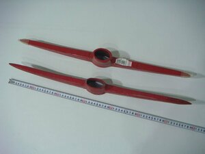 YS/C16HM-DA4 未使用品 2点 両ツル 2.8kg 3.0kg 赤 ツルハシ 農業 園芸 造園 農機具 長さ65cm