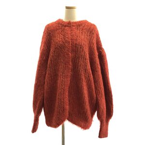 【美品】 CLANE / クラネ | COLOR MOHAIR SHAGGY CARDIGAN / モヘヤ シャギー ニット カーディガン | 2 | レッド系 | レディース