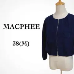 MACPHEE マカフィー ノーカラー ブルゾン ジャンバー レディース M