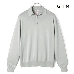 ◆【GIM(ジム)/春夏/シーアイランドコットン18G長袖ニットポロシャツ】[gim2380022-L]