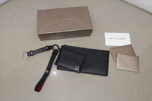 ■□BVLGARI BVLGARI MAN ブルガリブルガリマン リストレット付き 札入れ＆コインケース+カードケース 289388□■