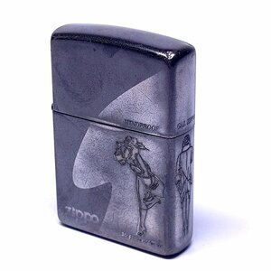 【侍】WINDPROOF ウィンディ 2003年製 GAL ZIPPO 3面デザイン ツートーン ZIPPO ジッポー オイルライター 20=33