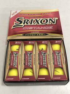 HB558　未使用品 ゴルフ SRIXON スリクソン ボール パッションイエロー DISTANCE 1ダース　12個入り　NEW