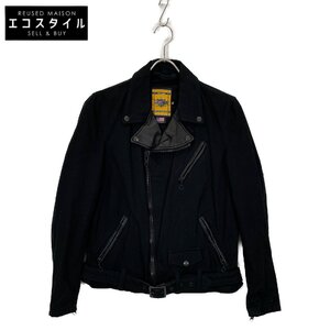 SCHOTT ショット ×ワイズ別注 YX-Y92-035 LOTY918W レザー切替ダブルライダースJKT ブラック XL ジャケット コットン メンズ 中古