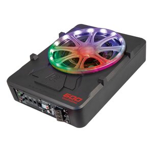 ■USA Audio■パワーアコースティック Power Acoustik PUB-8L●超薄型 20cm(8インチ)●RGB LED付●アンプ内蔵●Max.600W●保証付 ●税込