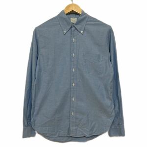 (943) アメリカ 製 BROOKS BROTHERS OXFORD BD SHIRT オックスフォード ボタンダウン シャツ 15 1/2-34 ブルー ブルックスブラザーズ