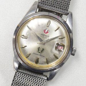 1円 可動品 腕時計 ラドー RADO グリーンホース 11675/1 機械式 自動巻 メンズ シルバー系 同梱不可