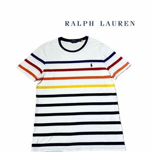 【希少カラーデザイン】新品同様◆RALPH LAUREN ラルフローレン ◆ Tシャツ 半袖 トップス ロゴ刺繍 サイズ L