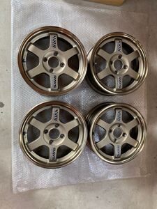 絶版希少サイズ！ 売り切り！ RAYS VOLKRACING TE37 14インチ ４穴 PCD100 5.5J ＋35 ブロンズ BR 