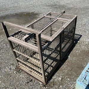 千葉　中古　動物捕獲器 小動物キャッチャー 獣狩り　猪　トラップ　害獣駆除　犬小屋　ゲージ　アルミ　軽量　捕獲機　ハクビシン　保護