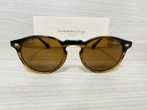 OLIVER PEOPLES オリバーピープルズ サングラス OV5217S 1001P3★Gregory Peck Sun★ラウンド ウェリントン 伊達眼鏡 未使用 美品 