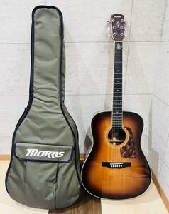 m215★１円～中古品/現状品　Morris (モーリス) アコギ M-022 TS アコースティックギター 　/楽器/音楽/弦楽器/カルチャー/機材