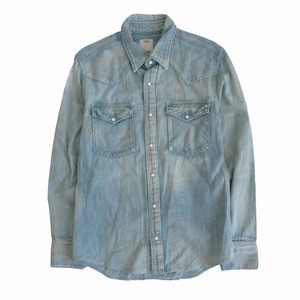 VISVIM ビズビム VS0001822 SOCIAL SCULPTURE SHIRTS L/S デニム ウエスタン シャツ トップス ユーズド加工 サイズ1 メンズ