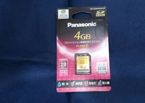 パナソニック Panasonic SDHC SDカード 4GB RPSDWA04GJK