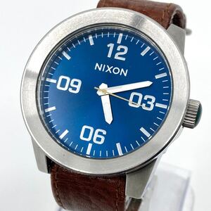 腕時計 メンズ NIXON TAKE CHARGE クォーツ quartz ブルー Blue シルバー silver レザー 迷彩 ニクソン テイクチャージ Watch Y2097