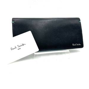 Paul Smith ポールスミス　長財布　ウォレット　レザー　革　二つ折り　ブラック　系　BSK79