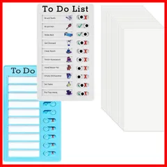 【在庫処分】(白＋青) 時間管理ノート 仕事 メモ 項目 スケジュール メモ帳 雑用チャート 日常生活計画 忘れ物チェッカー ブランクカード20枚付き 2個セット 持ち物チェッカー リスト DO TO チェックリスト